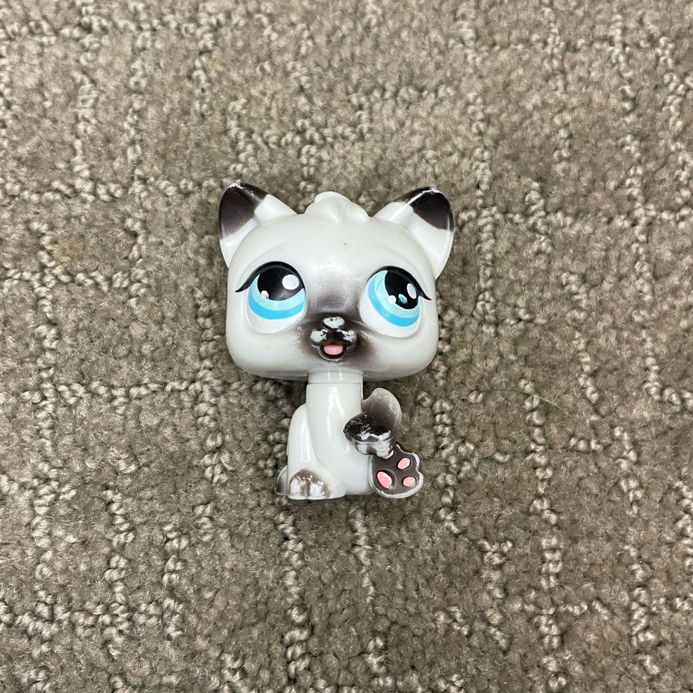 Littlest Pet Shop 2005 Magic Motion Siamese Cat LPS #180 Kitty Kitten